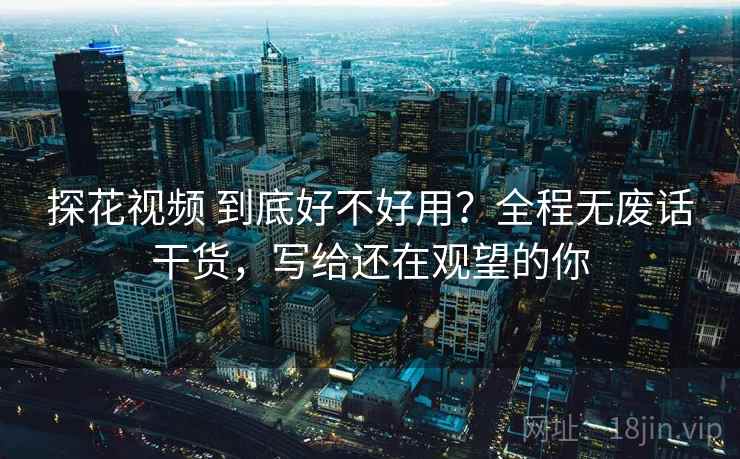 探花视频 到底好不好用？全程无废话干货，写给还在观望的你