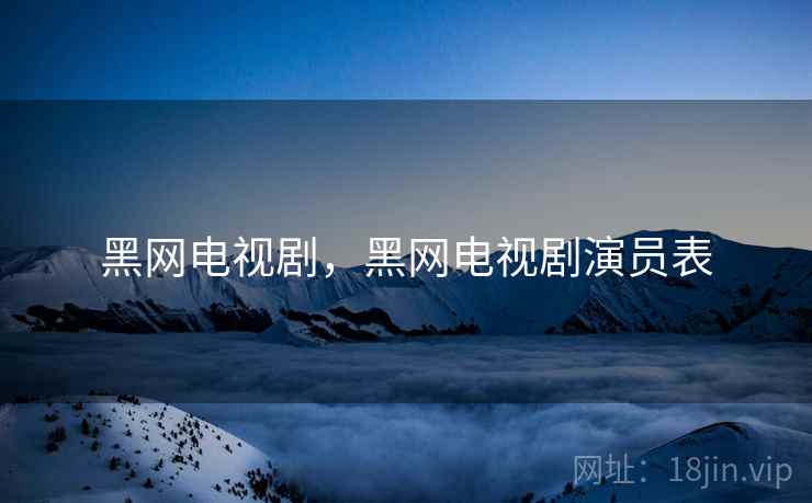 黑网电视剧，黑网电视剧演员表