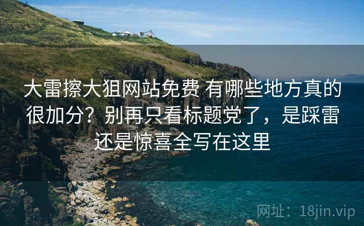 大雷擦大狙网站免费 有哪些地方真的很加分？别再只看标题党了，是踩雷还是惊喜全写在这里