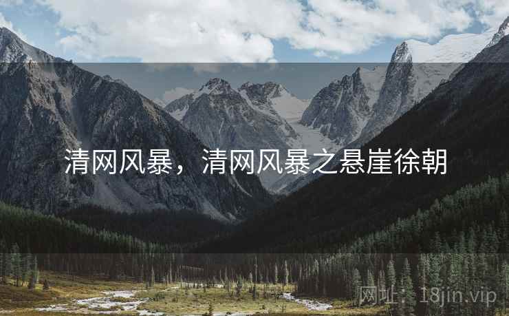清网风暴，清网风暴之悬崖徐朝